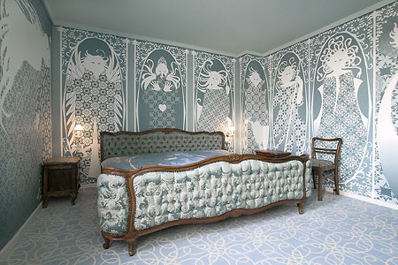 La camera 509 dell'Hotel Fox di Copenhagen, decorata da Brigit Amadori