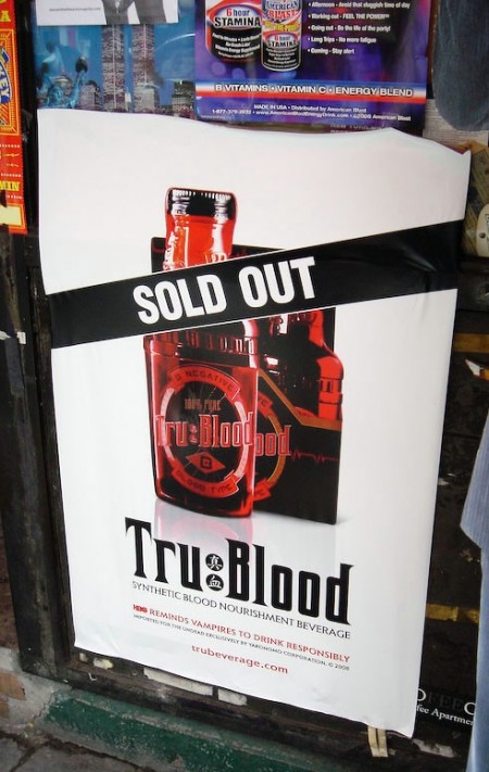 una affissione virale per il lancio della serie TV True Blood