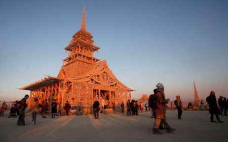 Una immagine del Tempio di Juno al Burning Man 2012. Fertility 2.0