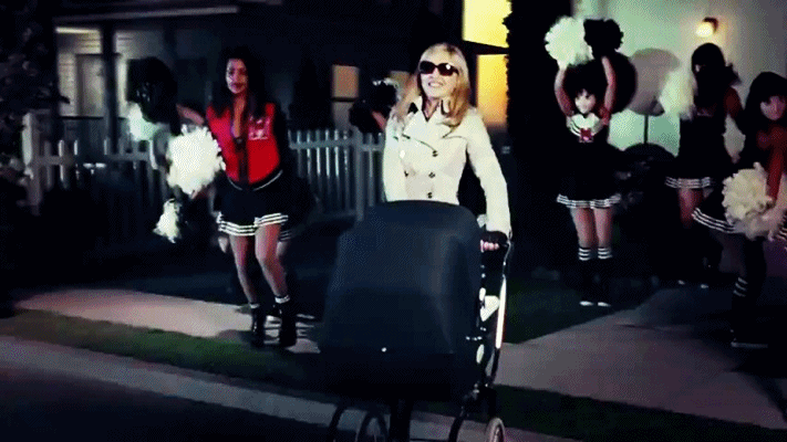 Madonna nel videoclip di Give all your luvin'