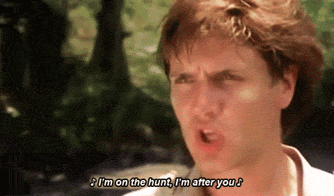 Simon Le Bon in una scena di Hungry like the wolf dei Duran Duran