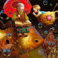 Un quadro fiabesco del pittore russo Victor Nizovtsev - Carefully selected by GORGONIA www.gorgonia.it