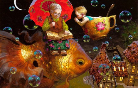 Un quadro fiabesco del pittore russo Victor Nizovtsev - Carefully selected by GORGONIA www.gorgonia.it