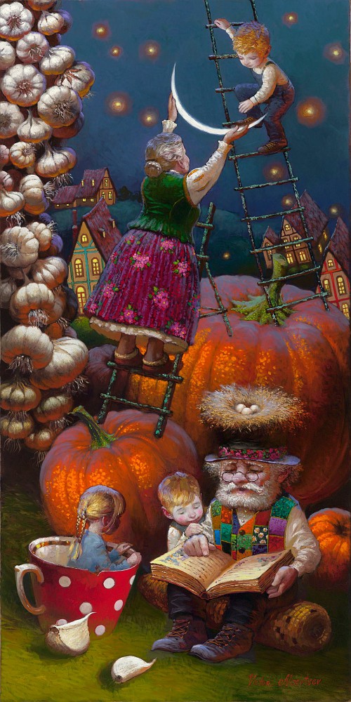 Un quadro fiabesco del pittore russo Victor Nizovtsev - Carefully selected by GORGONIA www.gorgonia.it