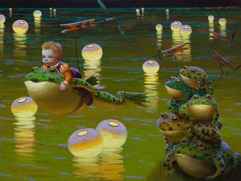 Un quadro fiabesco del pittore russo Victor Nizovtsev - Carefully selected by GORGONIA www.gorgonia.it