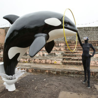 Killer whale at Banksy's Dismaland - Carefully selected by Gorgonia www.gorgonia.it