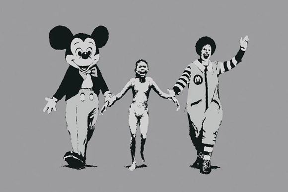 Mickey-Mouse-Napalm-Girl-Ronald-Mcdonald-by-Banksy