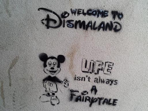 Mickey Mouse graffiti at Banksy's Dismaland - Carefully selected by Gorgonia www.gorgonia.it