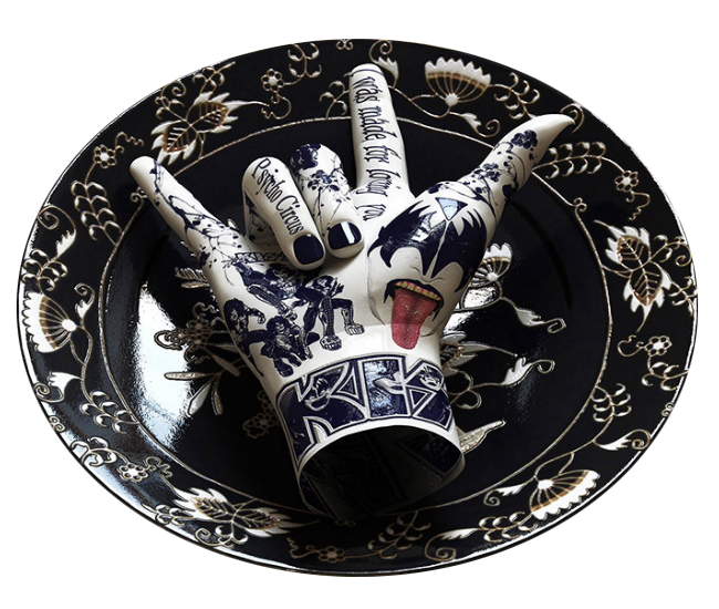 Ceramic hands of the "rockers" series by corean artist Kim Joon - Carefully selected by Gorgonia www.gorgonia.it