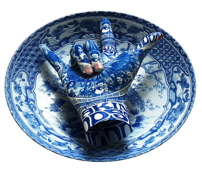 Ceramic hands of the "rockers" series by corean artist Kim Joon - Carefully selected by Gorgonia www.gorgonia.it