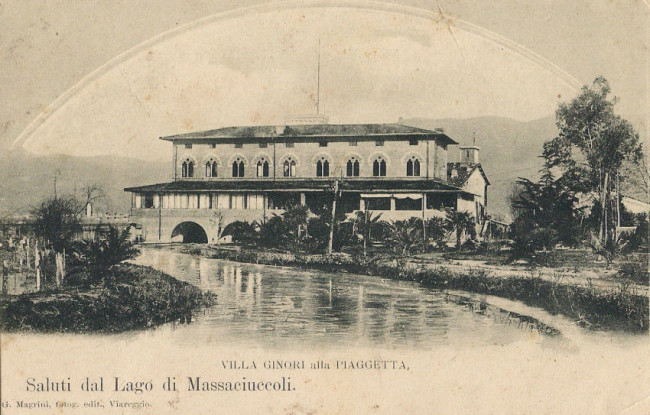 Una rara immagine d'epoca diVilla Ginori detta La Piaggetta a Quiesa, sul Lago Massaciuccoli - Carefully selected by Gorgonia www.gorgonia.it