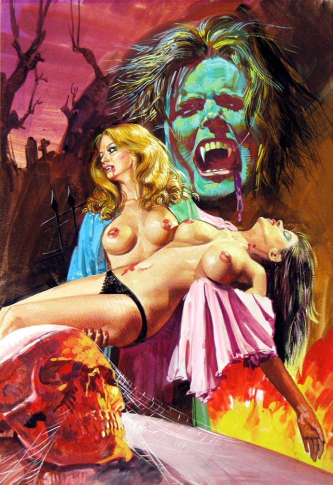 Una illustrazione di Emanuele Taglietti per il fumetto erotico Zora la Vampira - Carefully selected by GORGONIA www.gorgonia.it